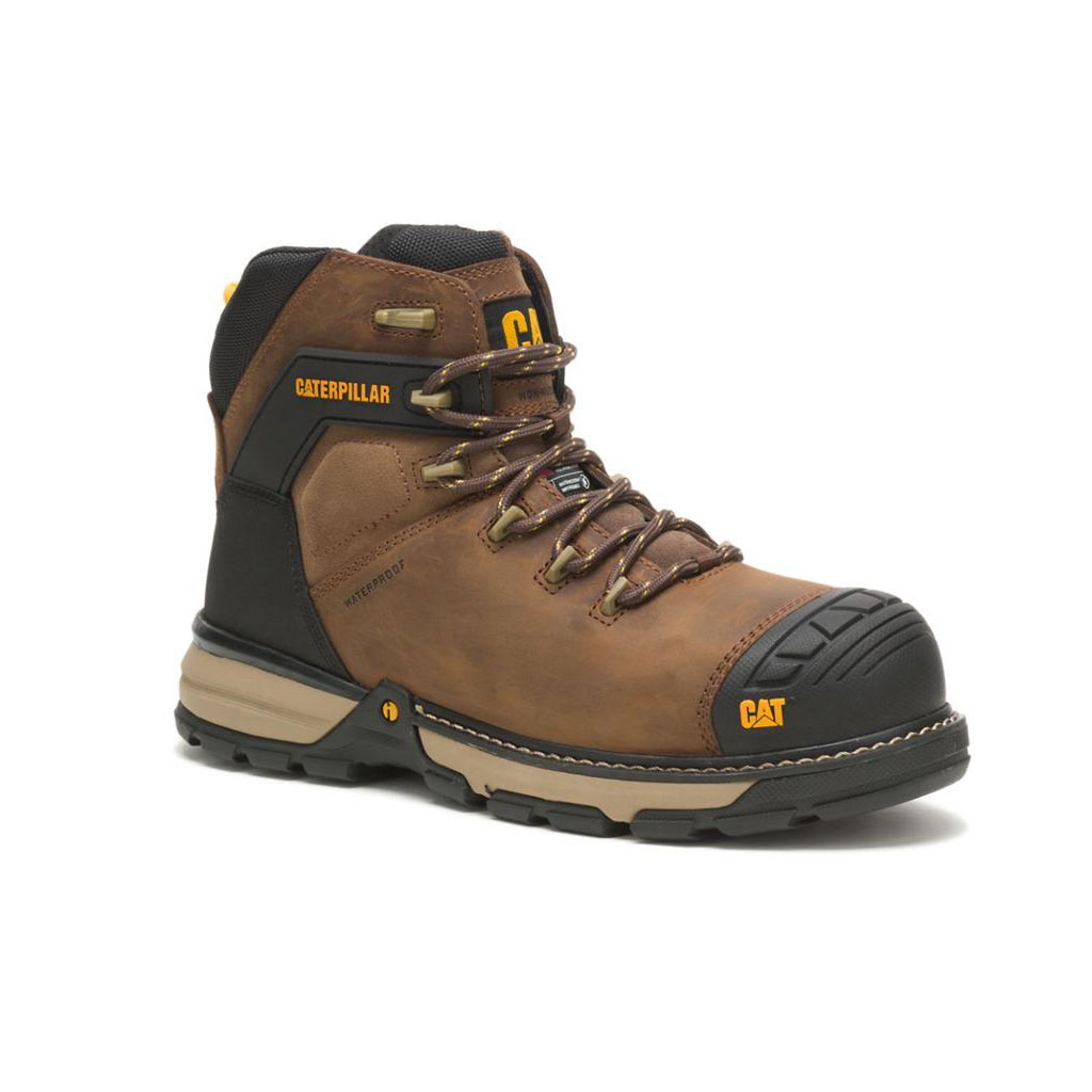 Caterpillar Excavator Superlite Waterdichte Thinsulate™ Carbon Composite Neus Winterschoenen Heren Donkerbruin  Belgie |  QXNUK-3908