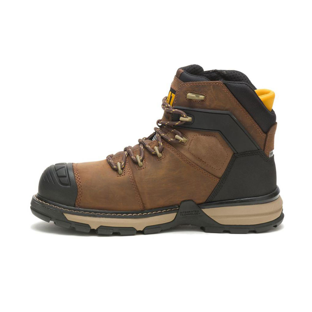 Caterpillar Excavator Superlite Waterdichte Thinsulate™ Carbon Composite Neus Winterschoenen Heren Donkerbruin  Belgie |  QXNUK-3908