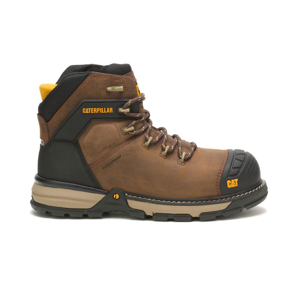 Caterpillar Excavator Superlite Waterdichte Thinsulate™ Carbon Composite Neus Winterschoenen Heren Donkerbruin  Belgie |  QXNUK-3908