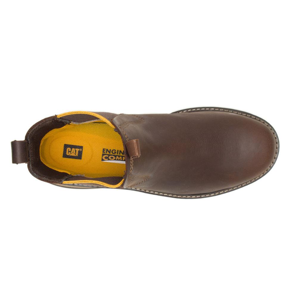 Caterpillar Fairbanks Chelsea Steel Neus Slip On Heren Bruin  Belgie |  VWLIO-7520