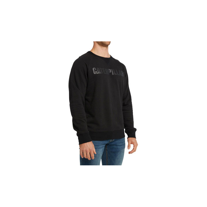 Caterpillar Foundation Crewneck Sweatshirts Heren Zwart  Belgie |  AYSNJ-9602