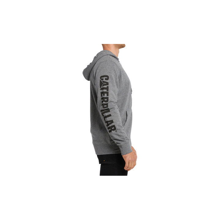 Caterpillar Foundation Met Capuchon Sweatshirts Heren Grijs  Belgie |  RBHNT-5963