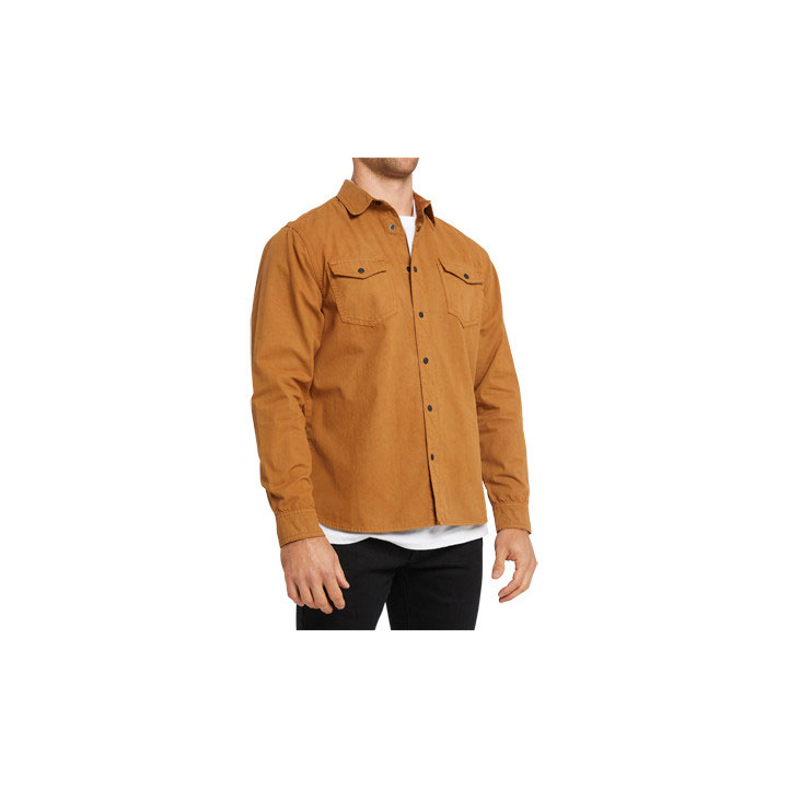 Caterpillar Foundation Premium Ls Denim Overhemd Heren Oranje  Belgie |  JRUGB-4236