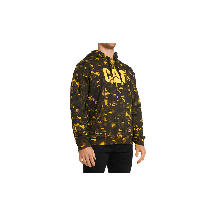 Caterpillar Foundation Printed Hoodie Sweatshirts Heren Geel Zwart  Belgie |  RJAZI-6750