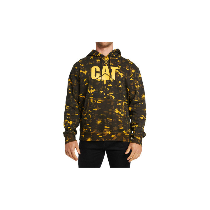 Caterpillar Foundation Printed Hoodie Sweatshirts Heren Geel Zwart  Belgie |  RJAZI-6750