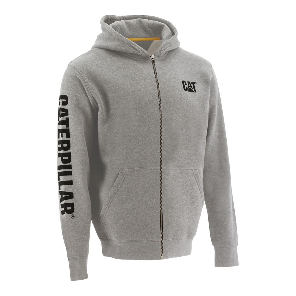 Caterpillar Full Zip Met Capuchon Sweatshirts Heren Lichtgrijs  Belgie |  BRJCX-5809