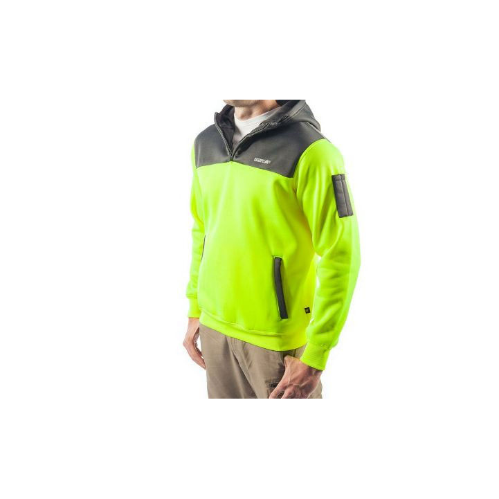 Caterpillar Hi Vis Hoodie Sweatshirts Dames Geel Donker  Belgie |  HLCQB-0843