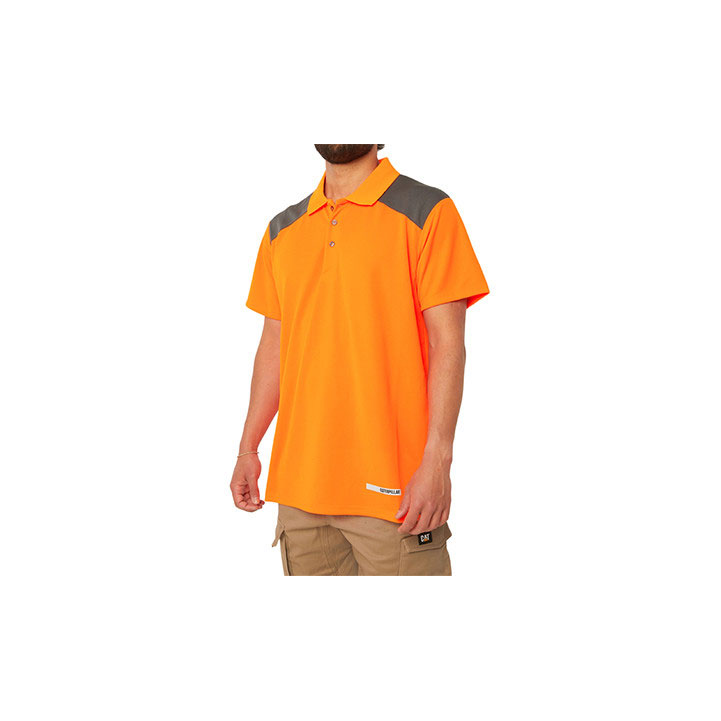 Caterpillar Hi Vis Performance Poloshirt Heren Oranje  Belgie |  ZHOAC-6507