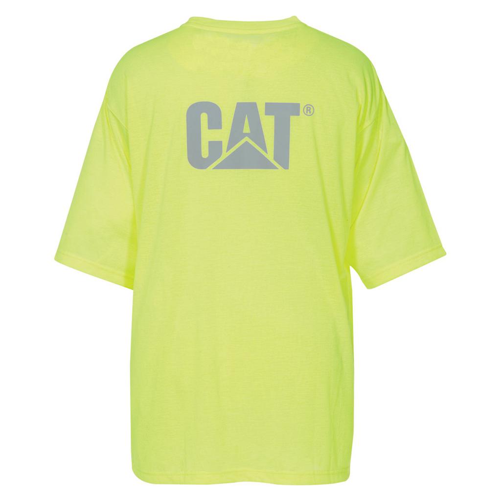 Caterpillar Hi-vis Trademark Pocket T-Shirts Heren Geel  Belgie |  ZXHBR-2906