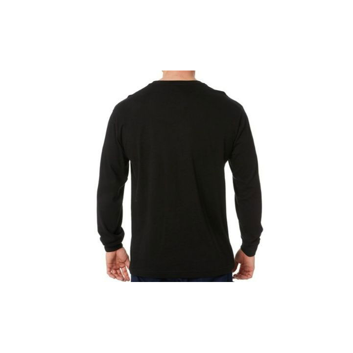 Caterpillar Icon Block Long Sleeve T-shirts Heren Zwart Geel  Belgie |  AXGLN-5278