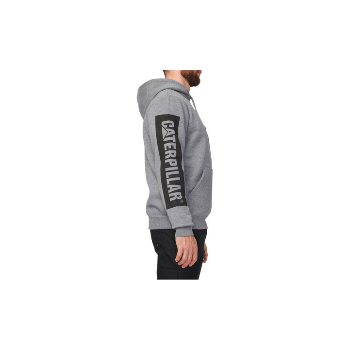 Caterpillar Icon Block Met Capuchon Sweatshirts Heren Donkergrijs  Belgie |  IKUOZ-0491