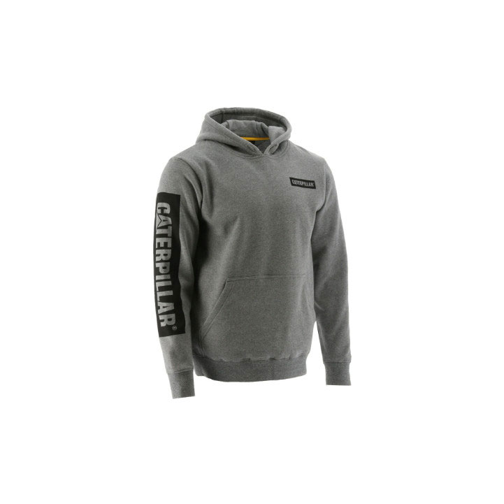 Caterpillar Icon Block Met Capuchon Sweatshirts Heren Donkergrijs  Belgie |  IKUOZ-0491