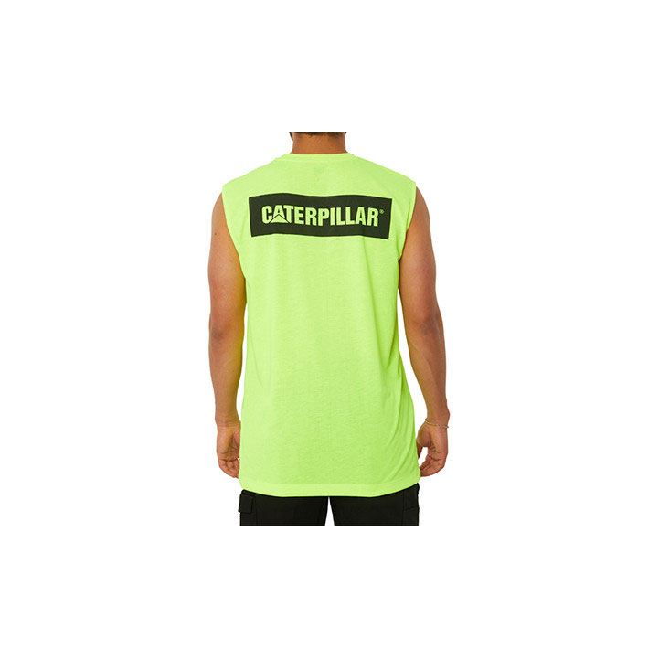 Caterpillar Icon Muscle T-shirts Heren Geel  Belgie |  CPNAX-9423