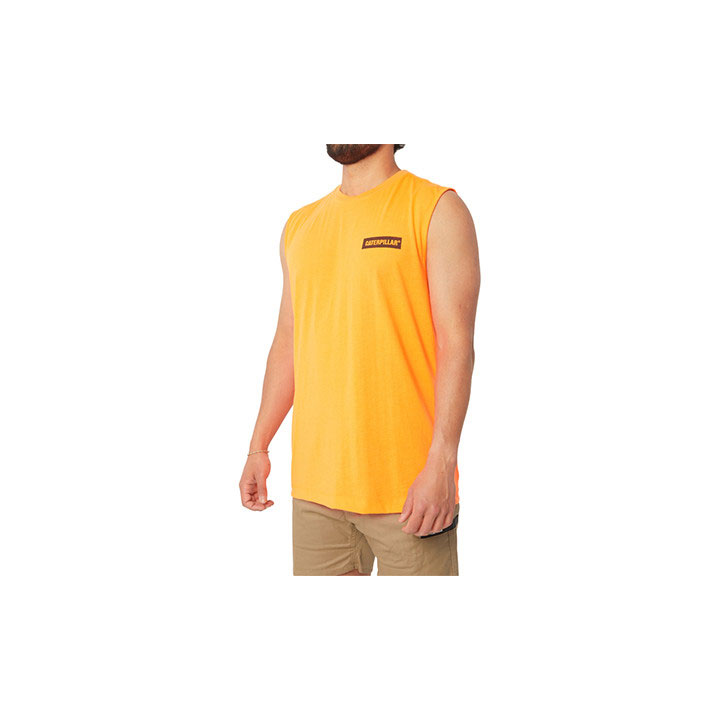 Caterpillar Icon Muscle T-shirts Heren Oranje  Belgie |  FYSVB-1653