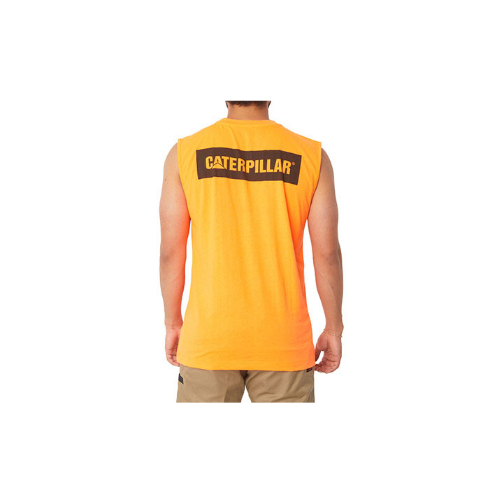 Caterpillar Icon Muscle T-shirts Heren Oranje  Belgie |  FYSVB-1653