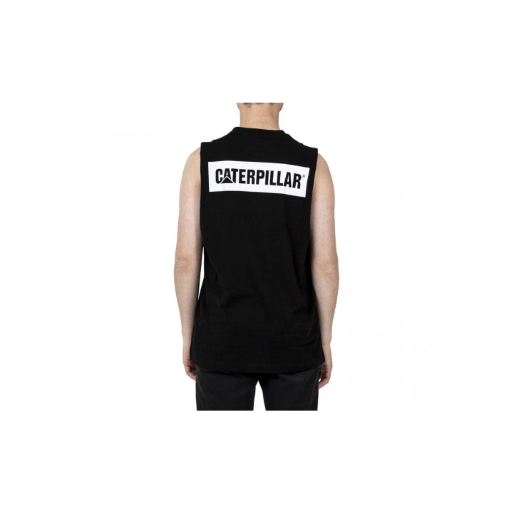 Caterpillar Icon Muscle Tank T-shirts Heren Zwart  Belgie |  DBMYE-1562