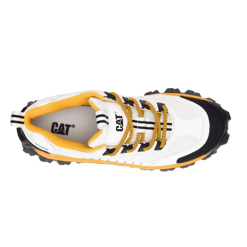 Caterpillar Intruder Sneakers Heren Wit Geel  Belgie |  JARSL-3072