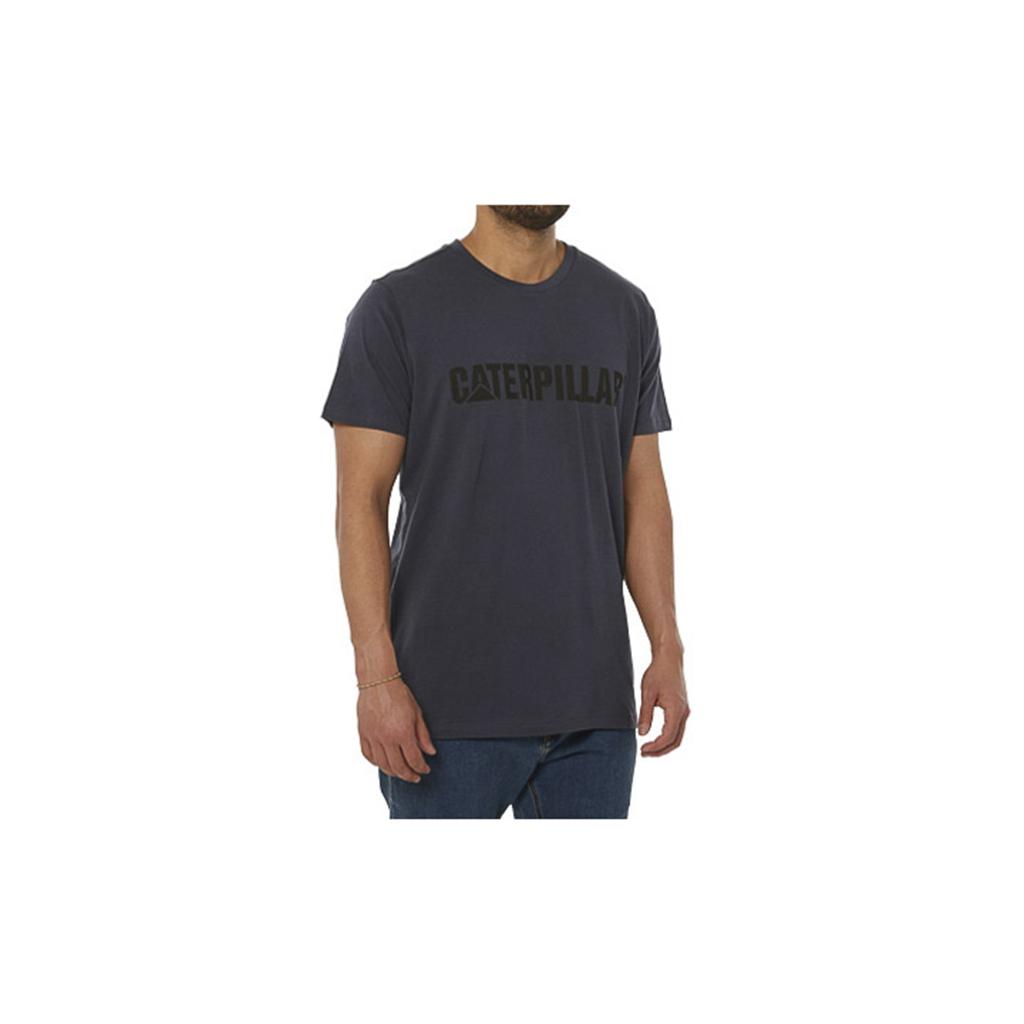 Caterpillar Logo T-Shirts Heren Donkerblauw  Belgie |  GNJYW-4598