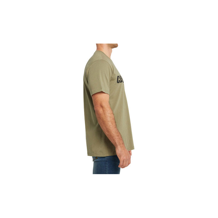 Caterpillar Logo T-shirts Heren Groen  Belgie |  PBYIN-9084