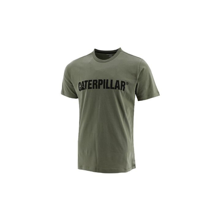 Caterpillar Logo T-shirts Heren Groen  Belgie |  PBYIN-9084