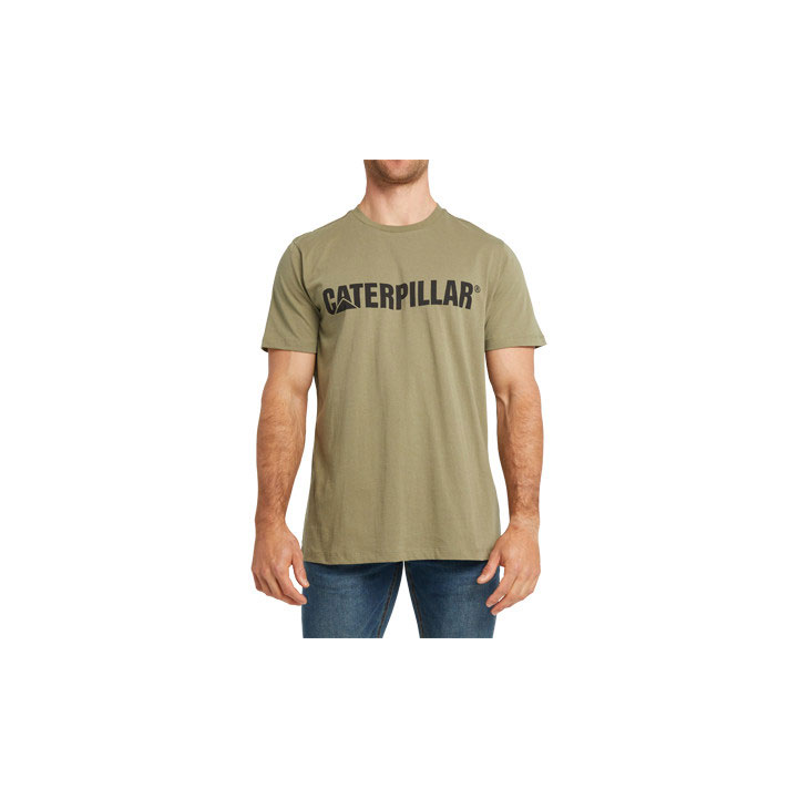 Caterpillar Logo T-shirts Heren Groen  Belgie |  PBYIN-9084