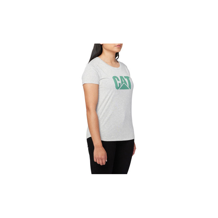 Caterpillar Logo Tm Grafische T-shirts Dames Grijs  Belgie |  QJUVP-1067