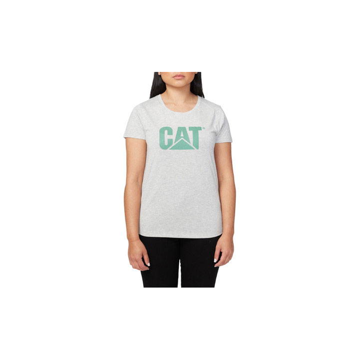 Caterpillar Logo Tm Grafische T-shirts Dames Grijs  Belgie |  QJUVP-1067