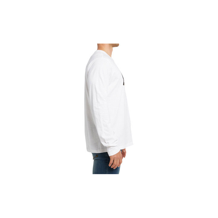 Caterpillar Original Fit Long Sleeve Logo T-shirts Heren White-Traademark  Belgie |  AFCBU-6791