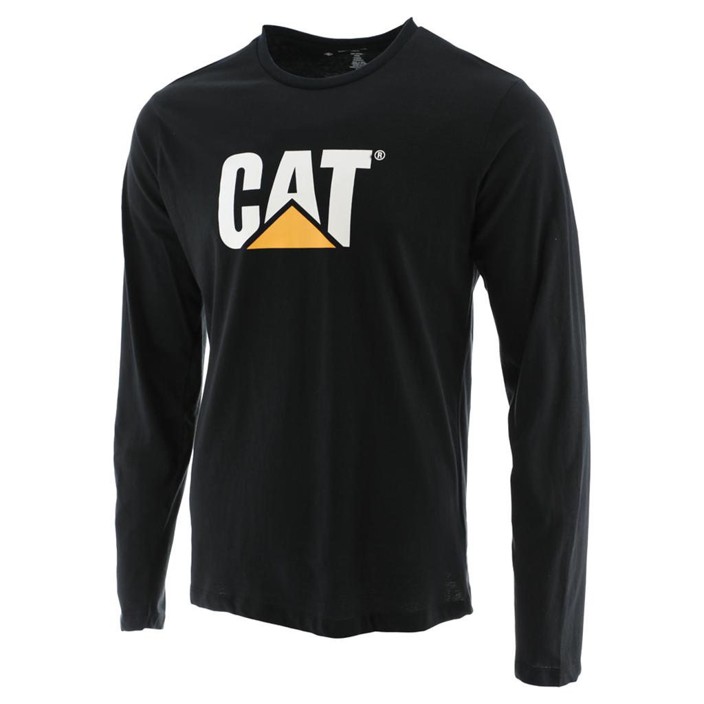 Caterpillar Original Fit Ls Logo T-Shirts Heren Zwart  Belgie |  BYHJO-3591