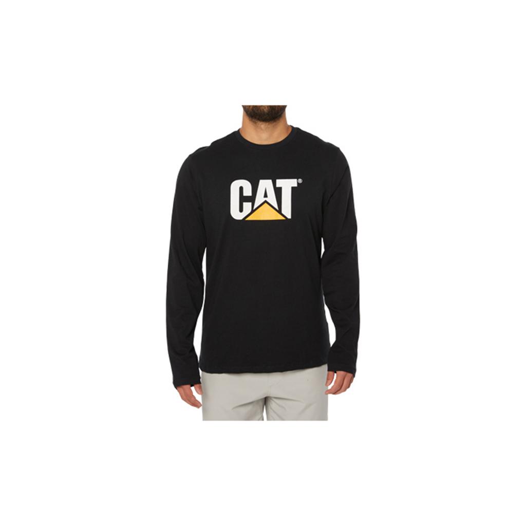 Caterpillar Original Fit Ls Logo T-Shirts Heren Zwart  Belgie |  BYHJO-3591