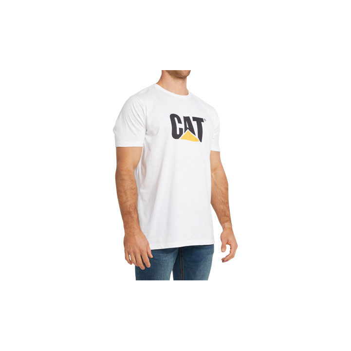 Caterpillar Original Logo T-shirts Heren Wit  Belgie |  MNPKW-6421