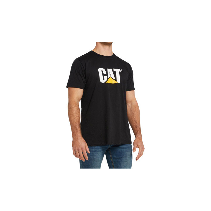 Caterpillar Original Logo T-shirts Heren Zwart  Belgie |  UZFSV-9074