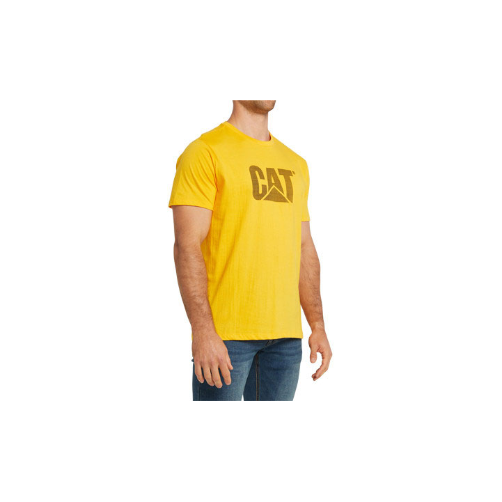 Caterpillar Original Logo T-shirts Heren Geel  Belgie |  WHTAE-2784