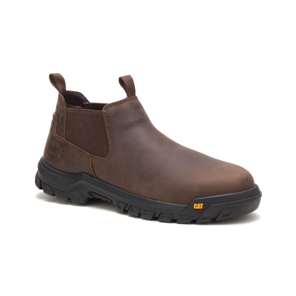 Caterpillar Outline Slip-on Steel Neus Laarzen Met Stalen Neus Heren Bruin  Belgie |  ZXOAS-1243