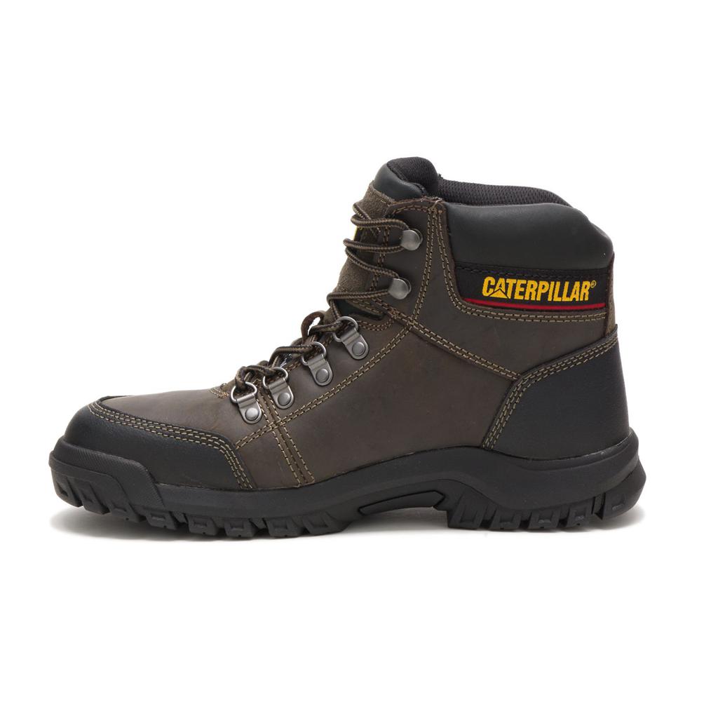 Caterpillar Outline Steel Neus Werklaarzen Heren Donkergrijs  Belgie |  GDTOP-0164