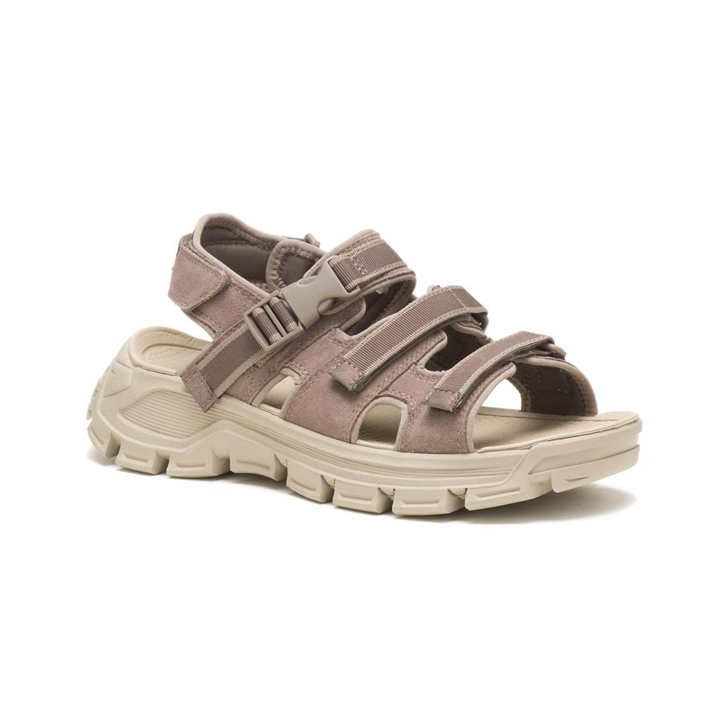 Caterpillar Progressor Gesp Sandalen Dames Khaki  Belgie |  GJLEN-6517