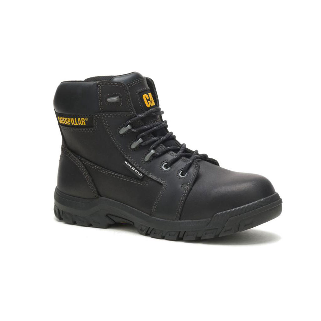 Caterpillar Resorption Waterdichte Composite Neus Slip Resistant Footwear Dames Zwart  Belgie |  RFPBN-2341