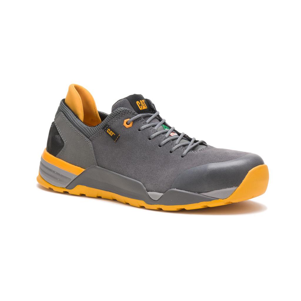 Caterpillar Sprint Suede Alloy Neus Csa Werkschoenen Heren Grey/Orange  Belgie |  BDIVM-6985