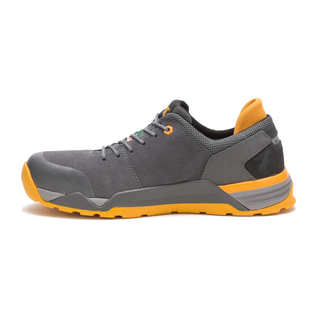 Caterpillar Sprint Suede Alloy Neus Csa Werkschoenen Heren Grey/Orange  Belgie |  BDIVM-6985