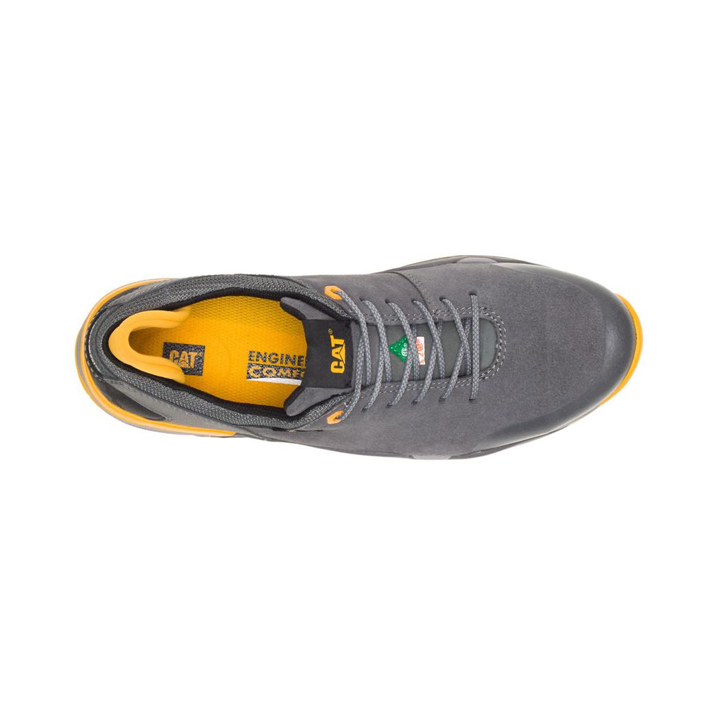 Caterpillar Sprint Suede Alloy Neus Csa Werkschoenen Heren Grey/Orange  Belgie |  BDIVM-6985