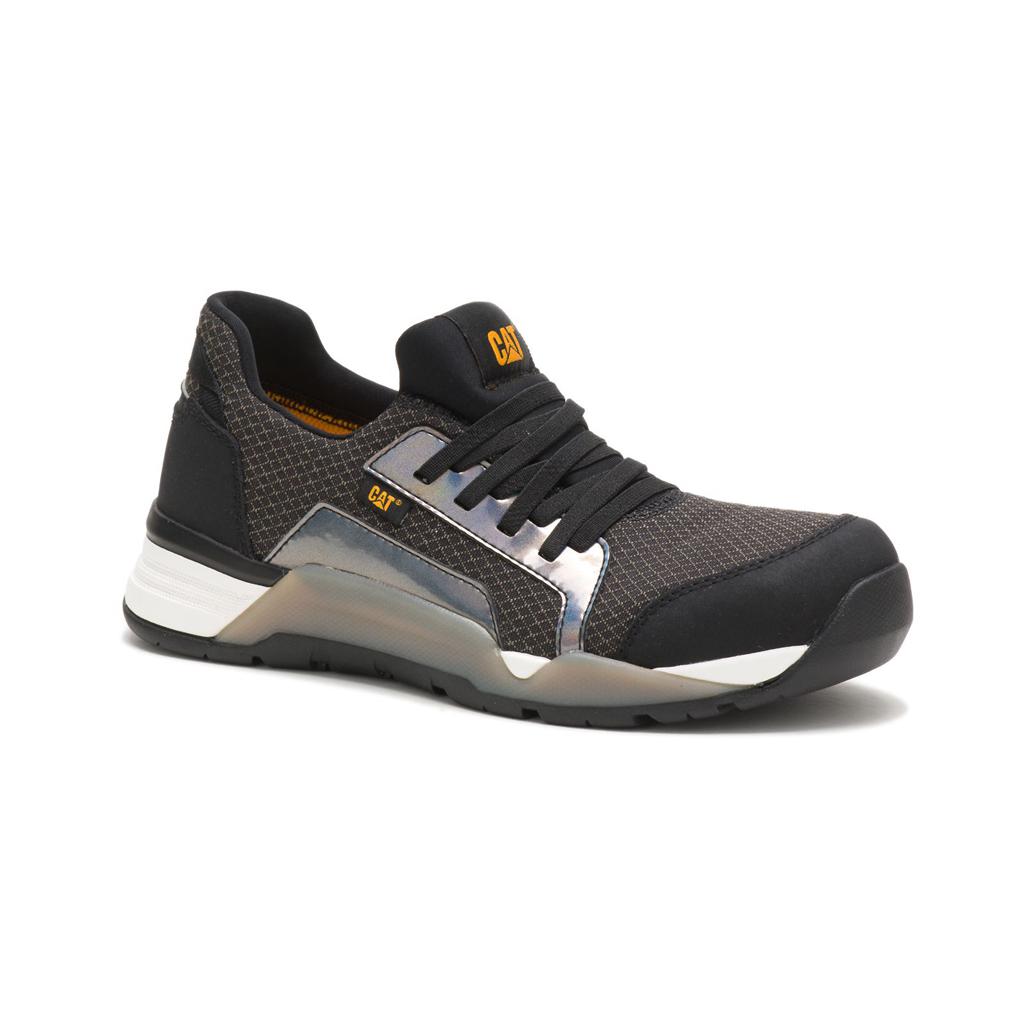 Caterpillar Sprint Textiel Alloy Neus Sneakers Dames Zwart  Belgie |  XTMQU-9386