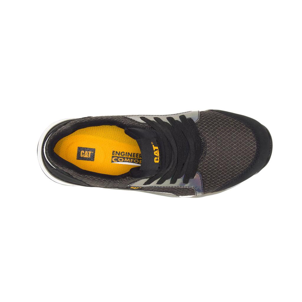 Caterpillar Sprint Textiel Alloy Neus Sneakers Dames Zwart  Belgie |  XTMQU-9386