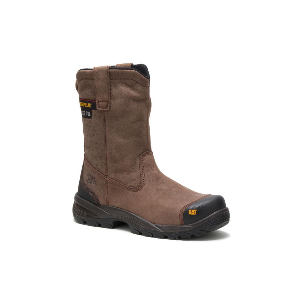 Caterpillar Spur Steel Neus Slip On Heren Bruin  Belgie |  RZFOD-9278