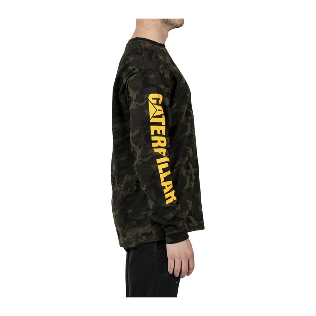 Caterpillar Trademark Banner Long Sleeve T-Shirts Heren Camo  Belgie |  AVKWP-4015