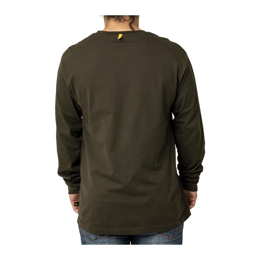 Caterpillar Trademark Banner Long Sleeve T-Shirts Heren Donker  Belgie |  UQLHP-1296