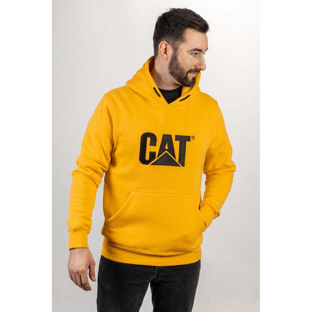 Caterpillar Trademark Met Capuchon/Black Sweatshirts Heren Geel Zwart  Belgie |  JEGAU-4831