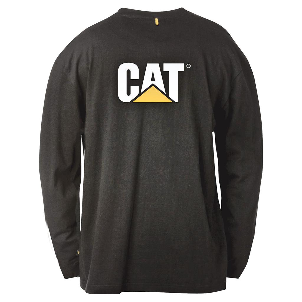 Caterpillar Trademark Pocket Long Sleeve T-Shirts Heren Zwart  Belgie |  EDMLQ-3176