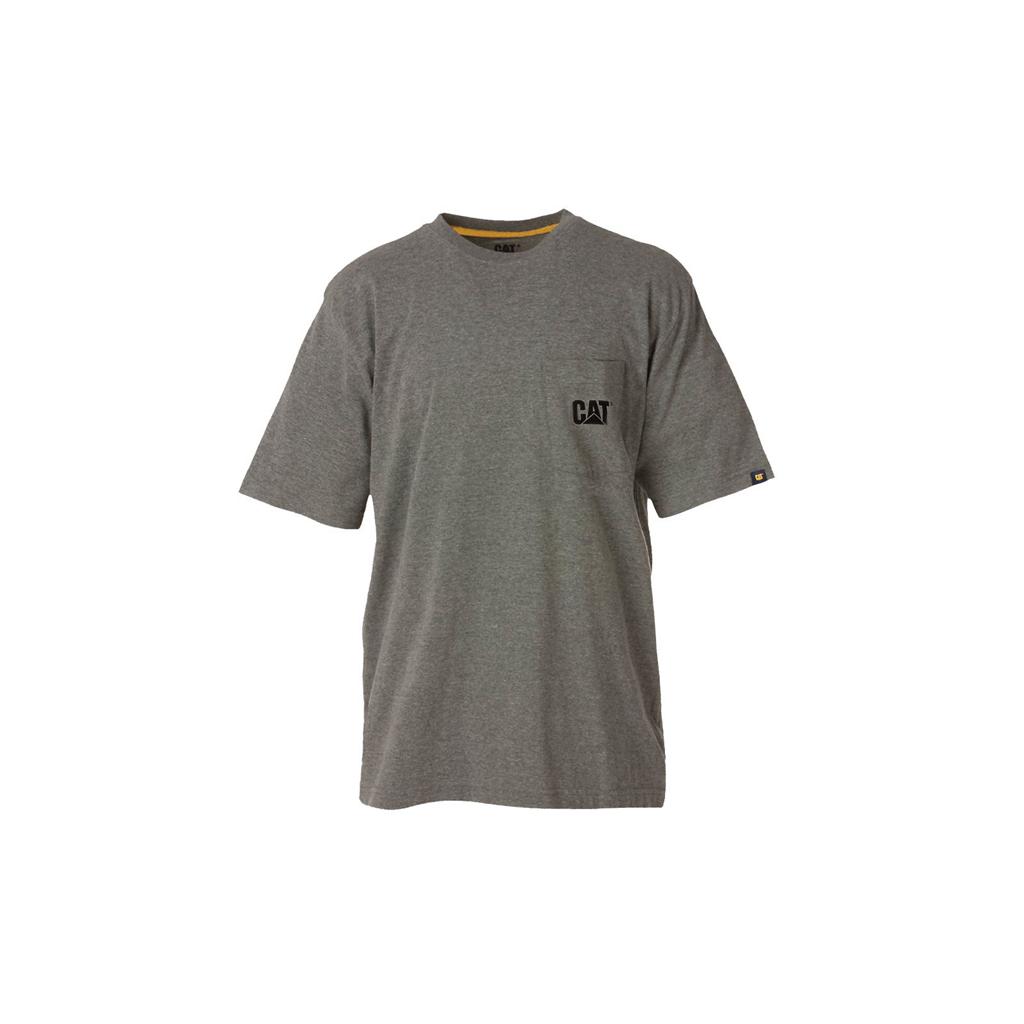 Caterpillar Trademark Pocket T-Shirts Heren Donkergrijs  Belgie |  DFAYC-7860