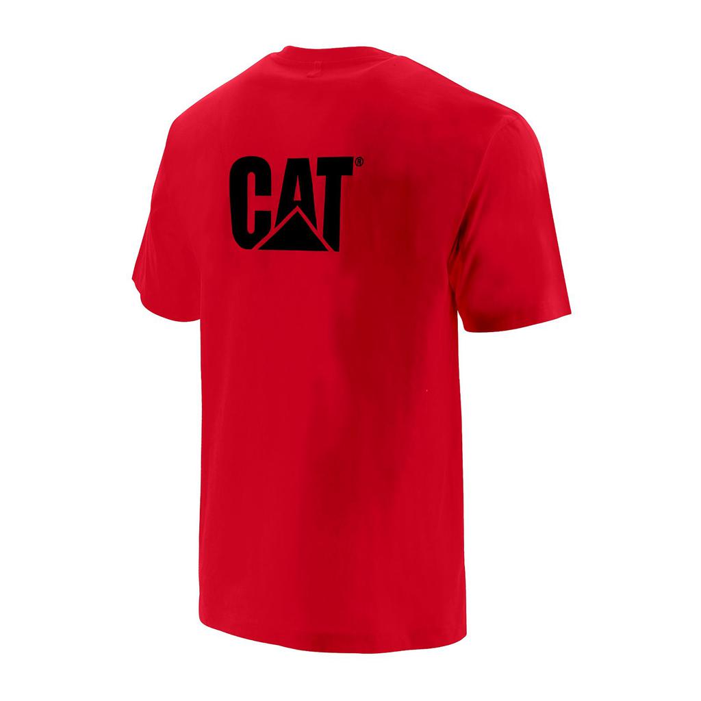 Caterpillar Trademark Pocket T-Shirts Heren Rood  Belgie |  OSBHQ-6452