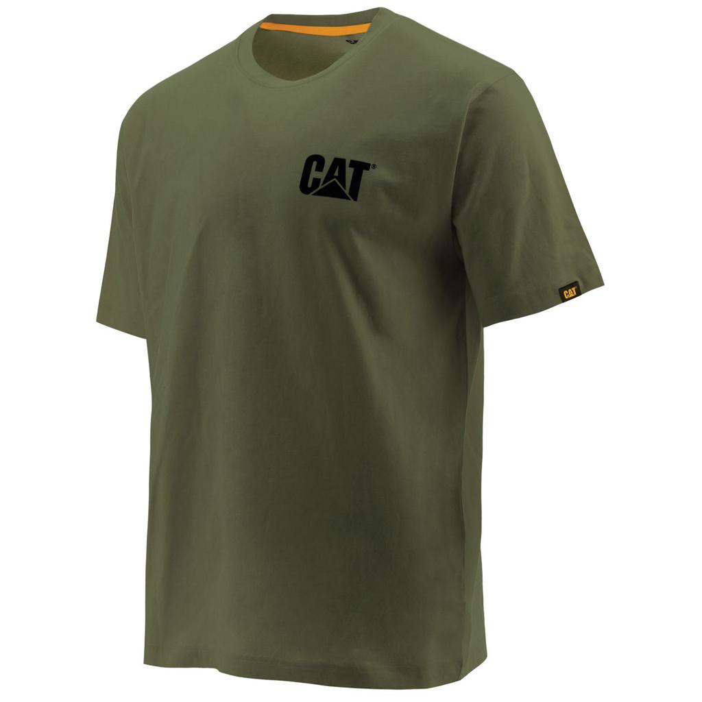 Caterpillar Trademark T-Shirts Heren Groen  Belgie |  PKEBV-6598